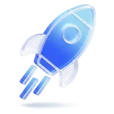 Rocket icon for a fast start with FillWise