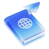 Passport and paper plane icon for travel and visa forms